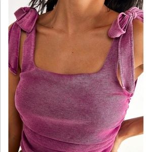 Free People Boulevard Tank in Magenta size S small
